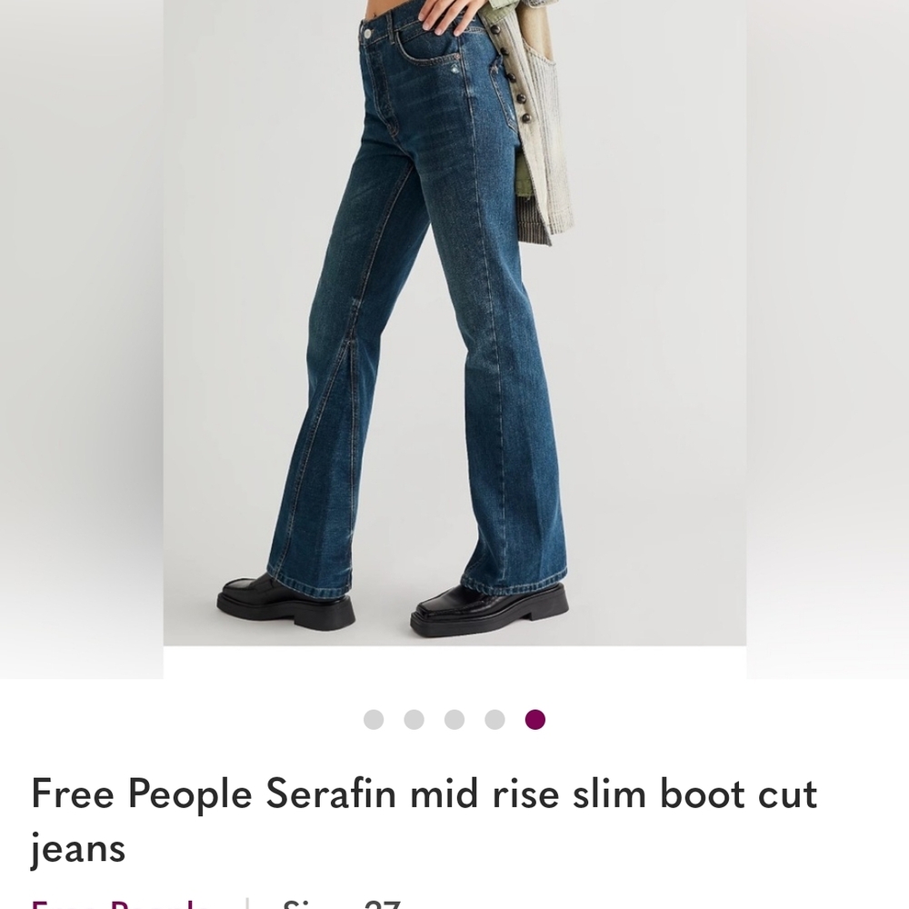 Free People Women's We The Free Serafin Denim Jeans NWT - Picture 5 of 6